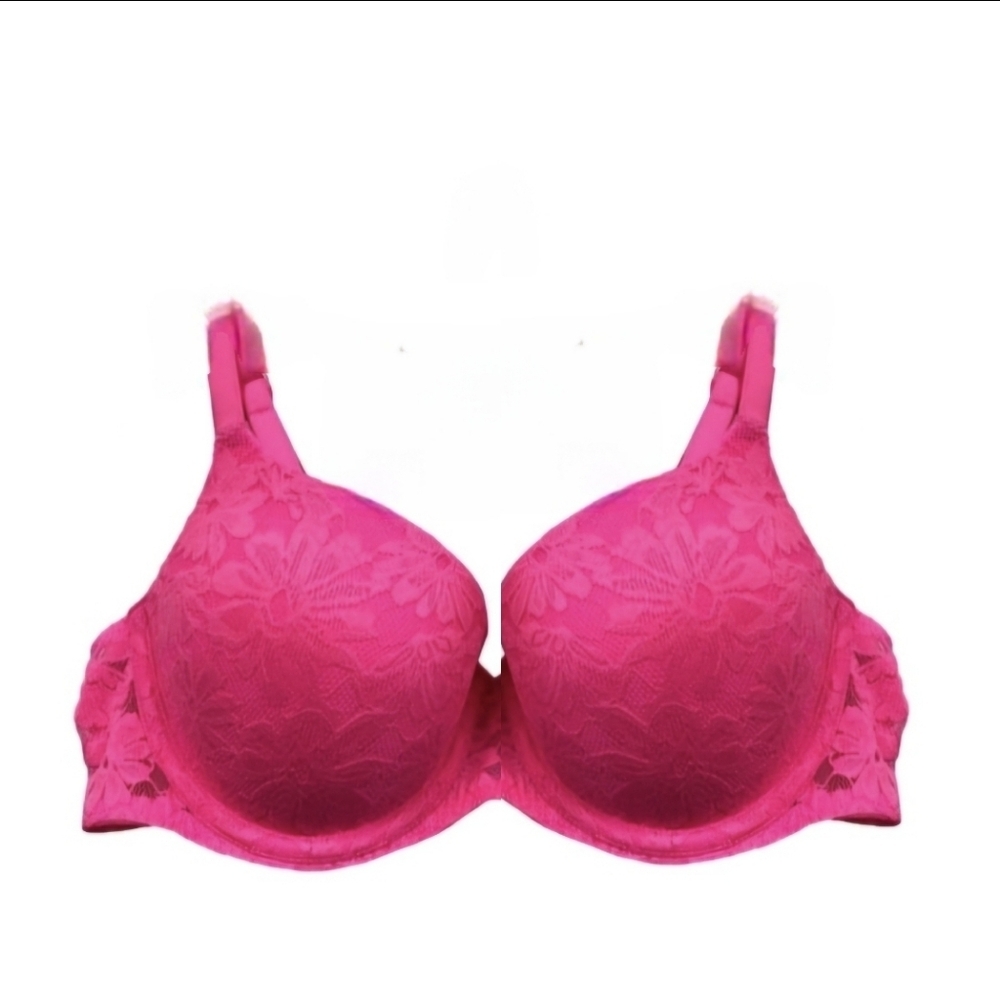 🆕🆕All Over Lace Sugarcup Push Up Bra in Neon Pink - 32D - NEW